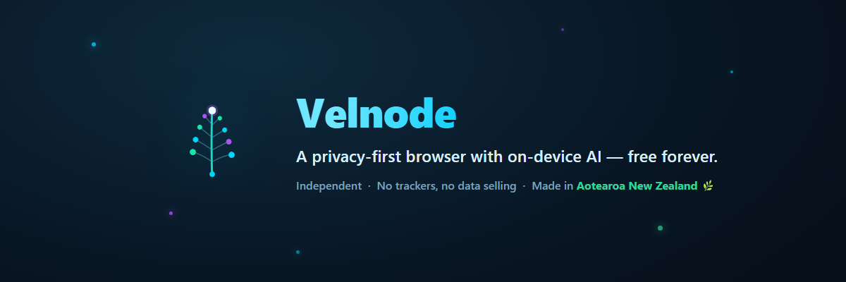 Velnode — a privacy-first browser with on-device AI