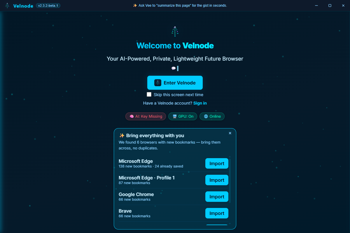 Getting Started — screenshot